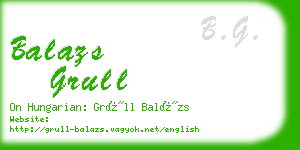 balazs grull business card